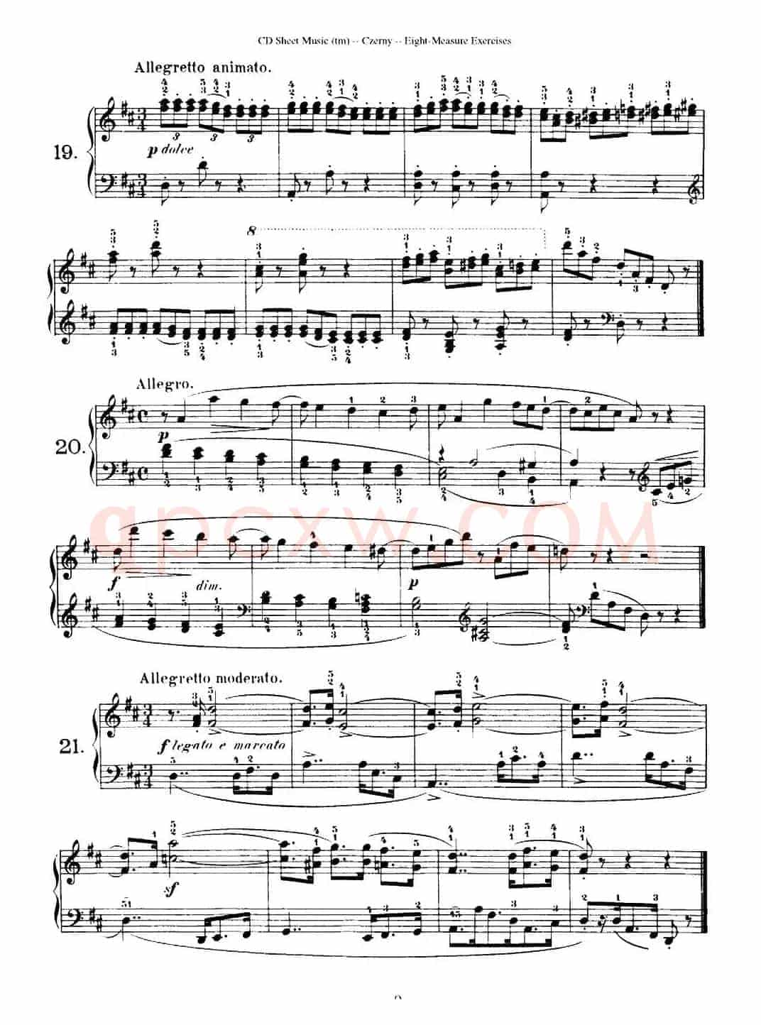 160 Eight- Measure Exercises.Op.821（车尔尼160首钢琴八小节练习曲（19——35））