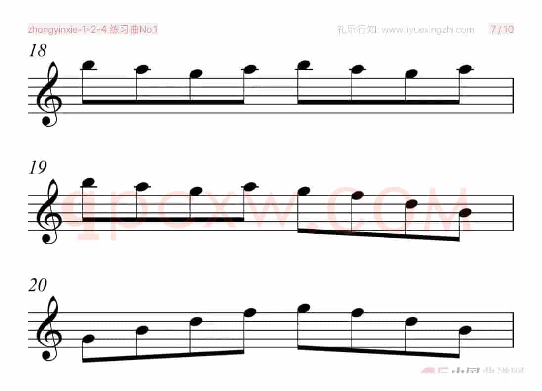 沃尔法特练习曲No.1（小提琴）