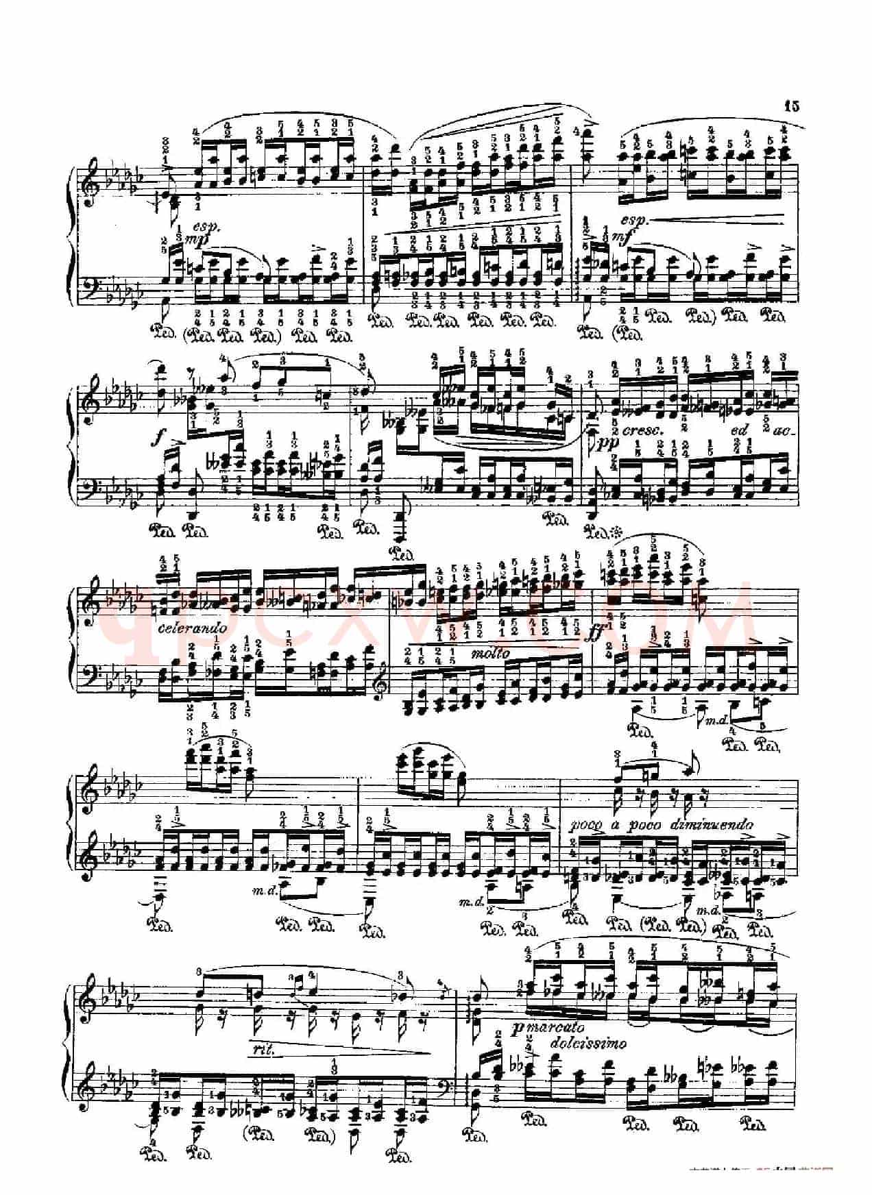 53首以肖邦练习曲为素材而作的练习曲（No.15）