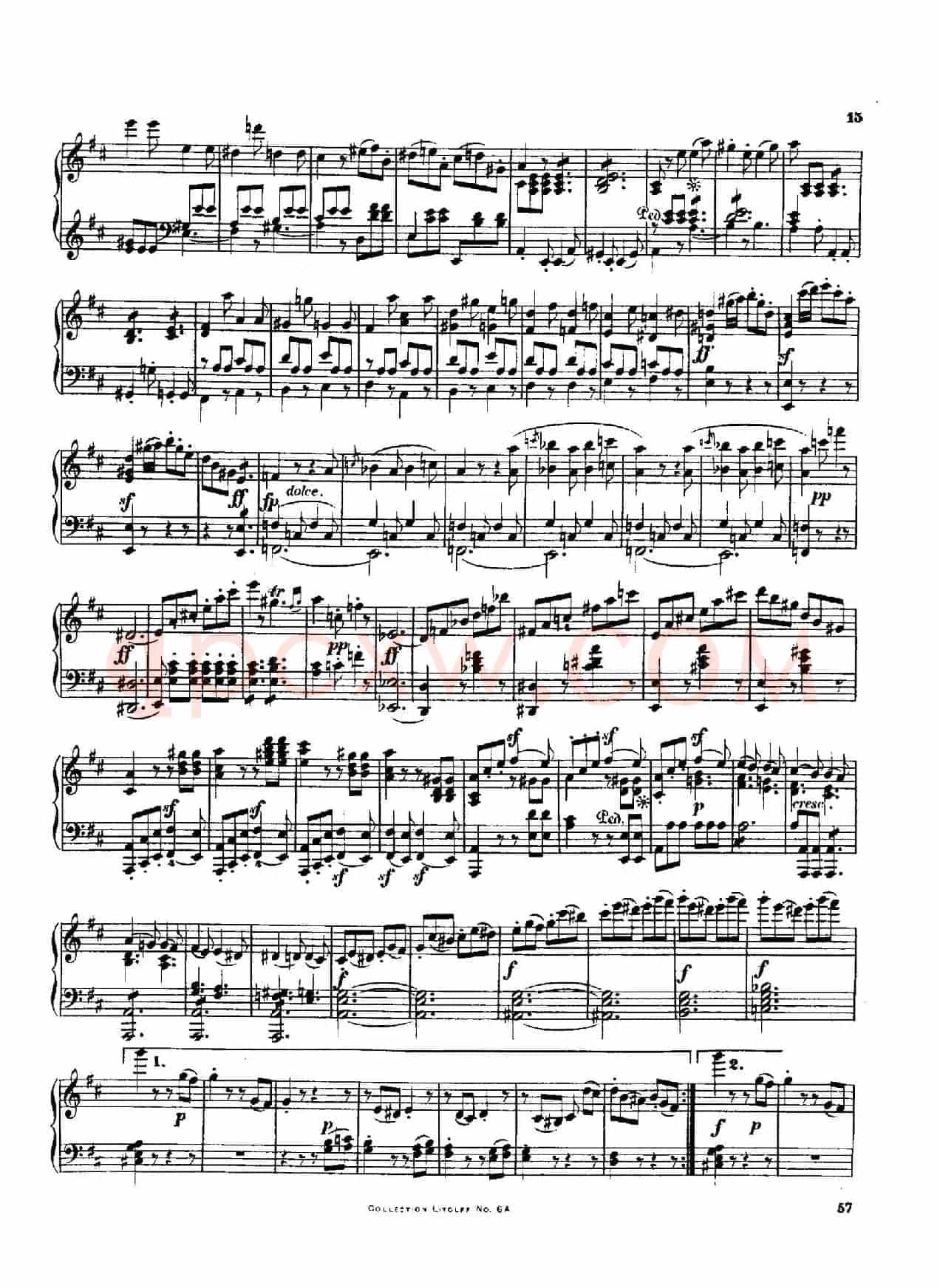 String Quartet No.3 in D Major Op.18-3（D大调第三弦乐四重奏·钢琴独奏版）