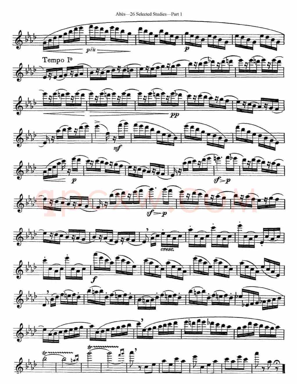 阿尔泰斯26首精选长笛练习曲（NO.8）