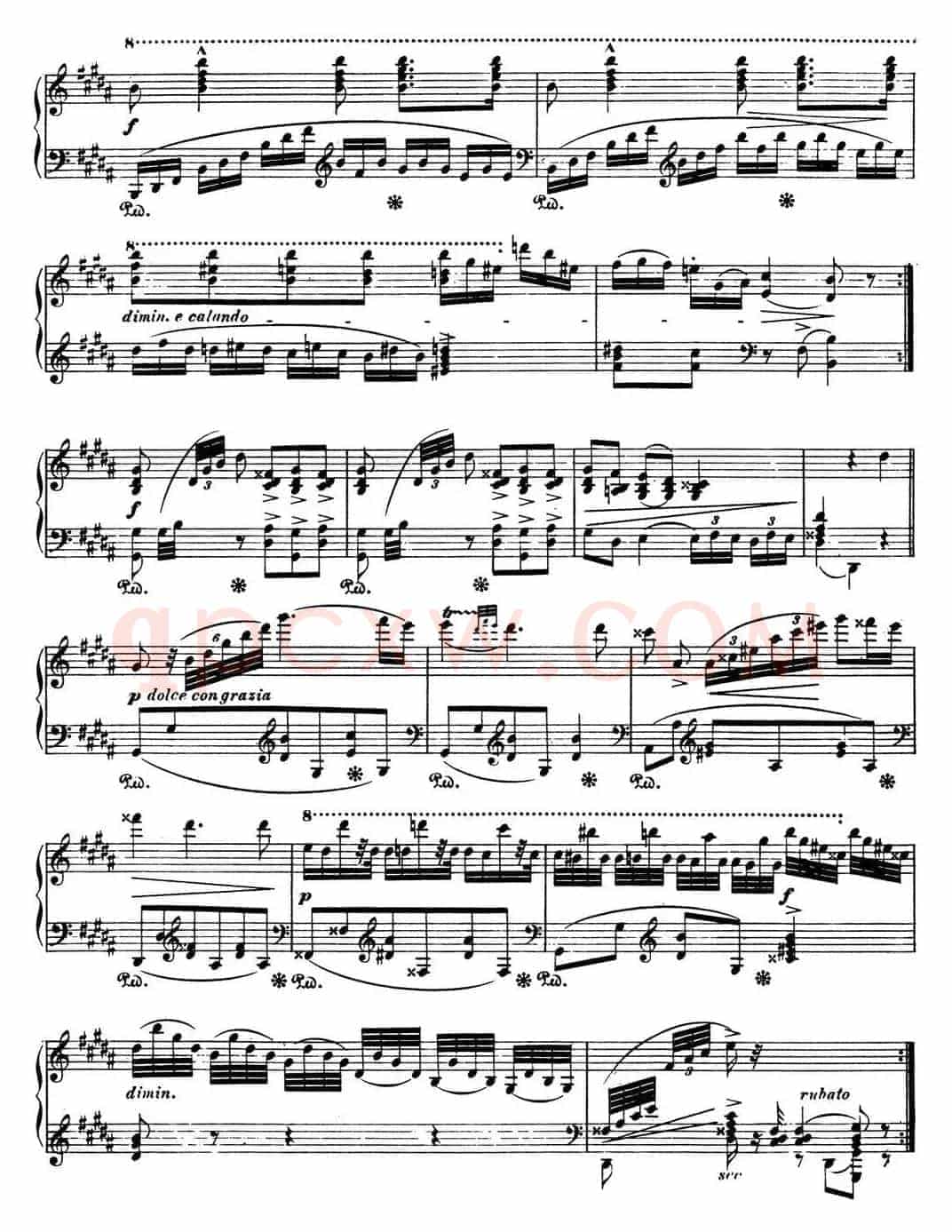肖邦 波兰舞曲 Op.posth.P.1 No.3 升g小调
