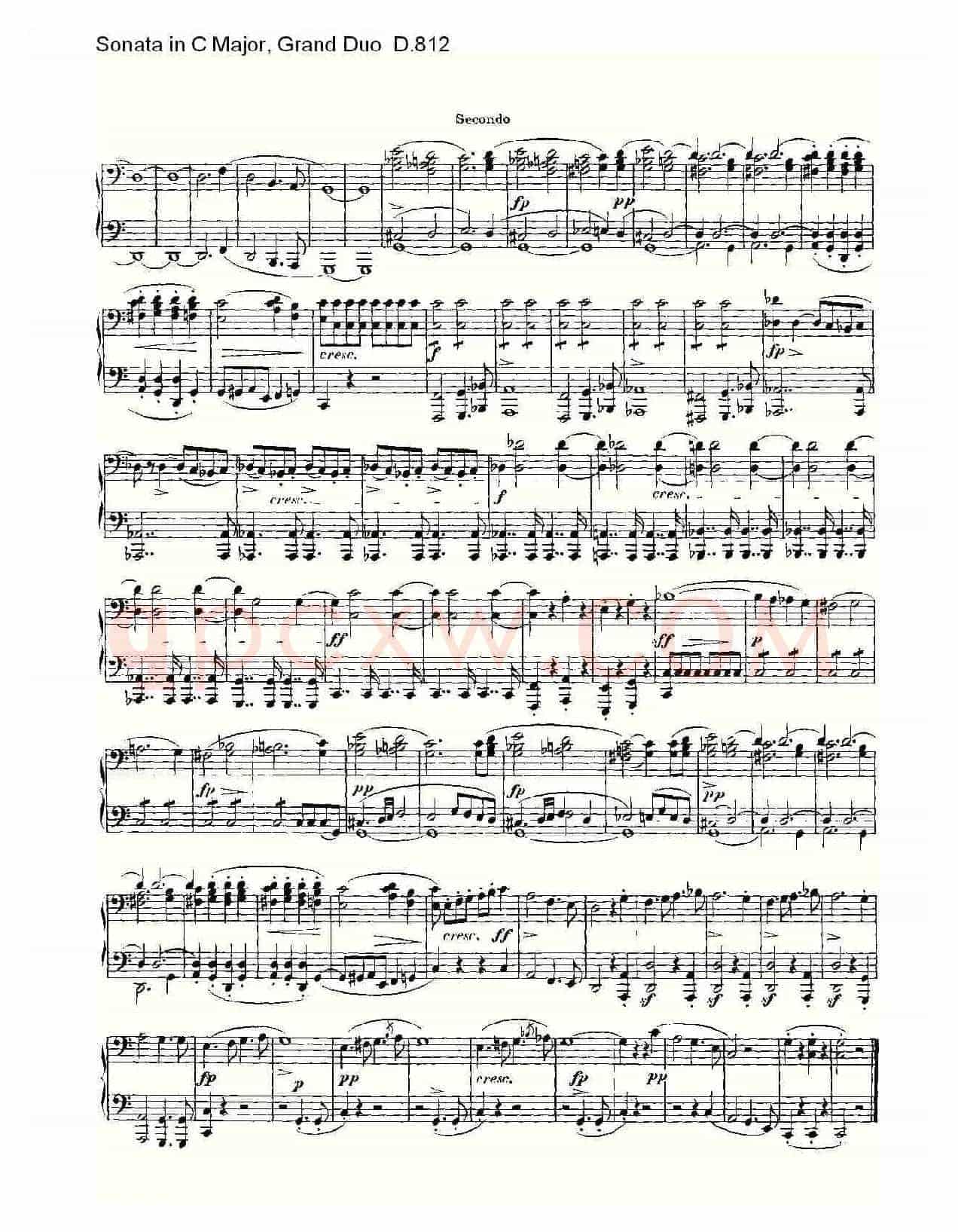 Sonata in C Major, Grand Duo D.812(C大调奏鸣曲,盛大的二重奏 )