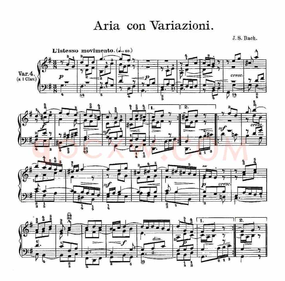 Aria con Variazioni 之四