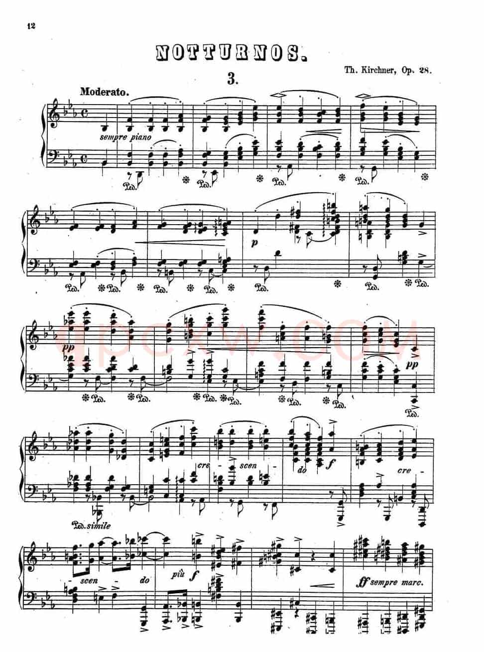 Nachtstücke Op·28（4首夜曲·3）