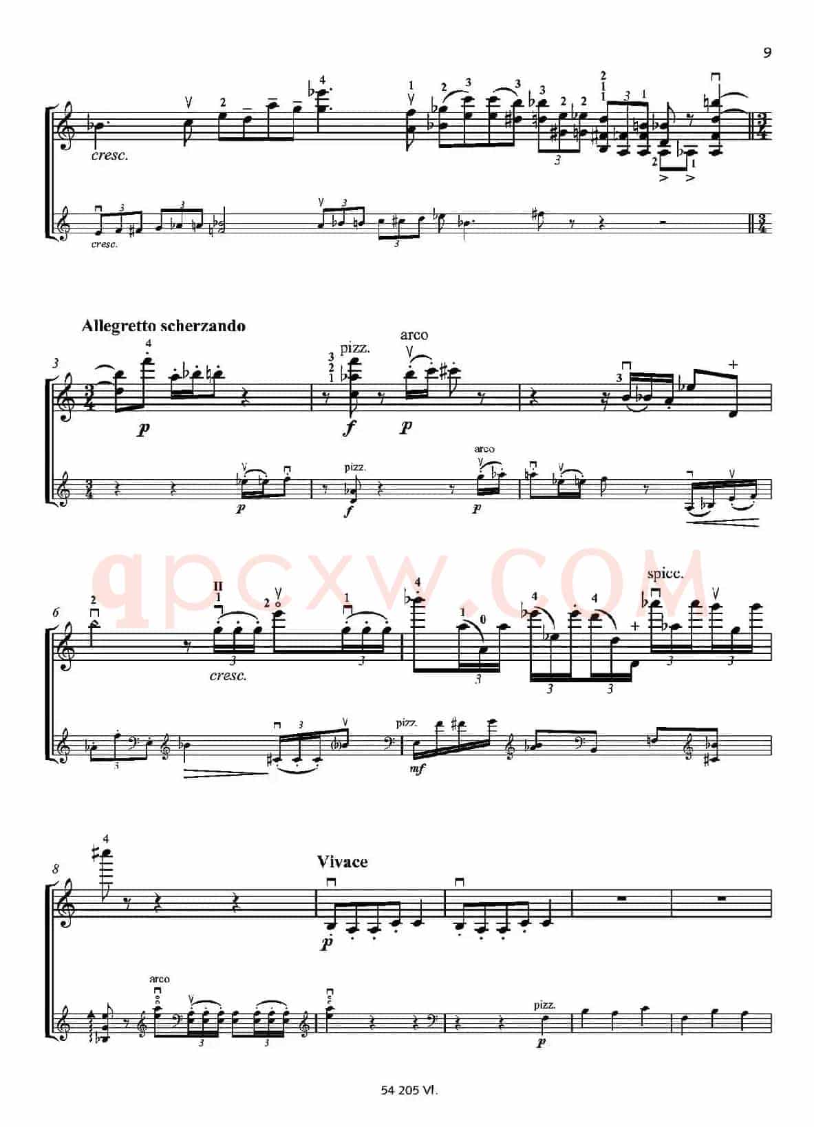 Duo concertante（炫技二重奏）（小提琴+低音提琴二重奏）