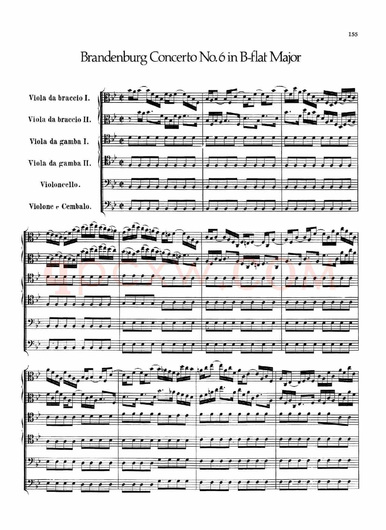Brandenburg Concerto No.6 in B-flat Major（勃兰登堡协奏曲第六号）