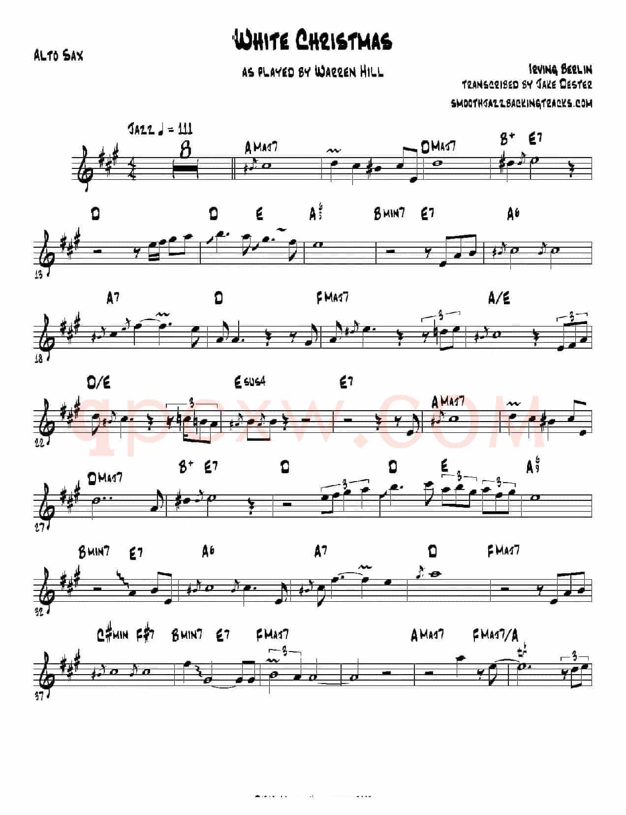 White Christmas（中音萨克斯）