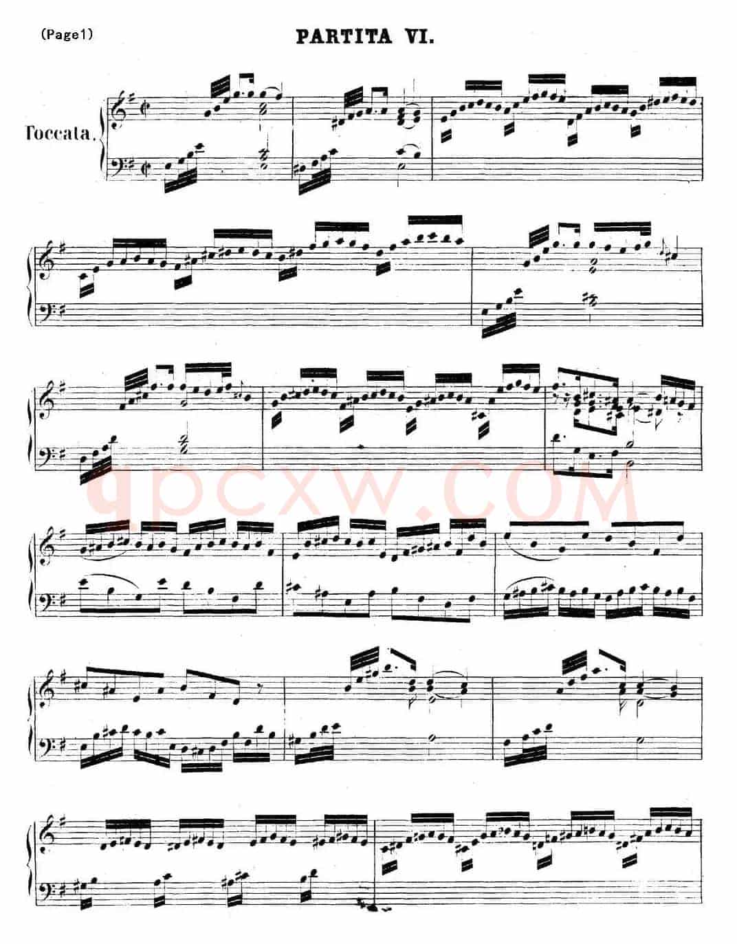 帕蒂塔6首德国组曲（No.6 e小调 巴赫 Partita e Minor BWV 830）