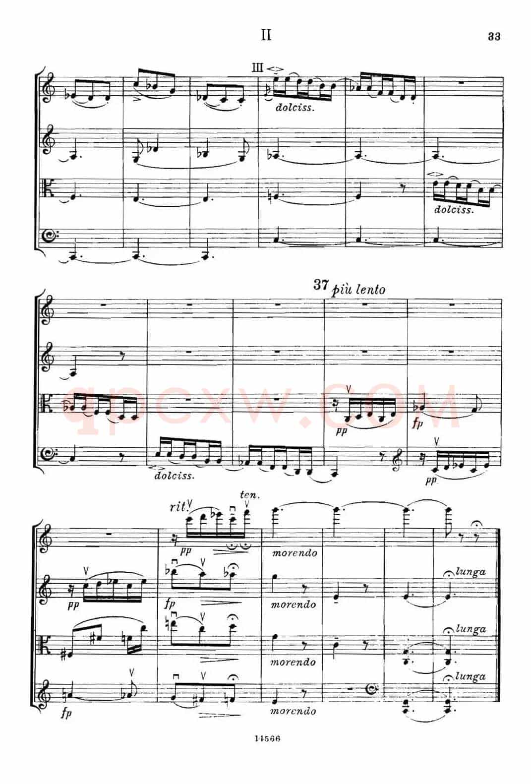 QUARTET Op.83(第二部分)(弦乐四重奏)