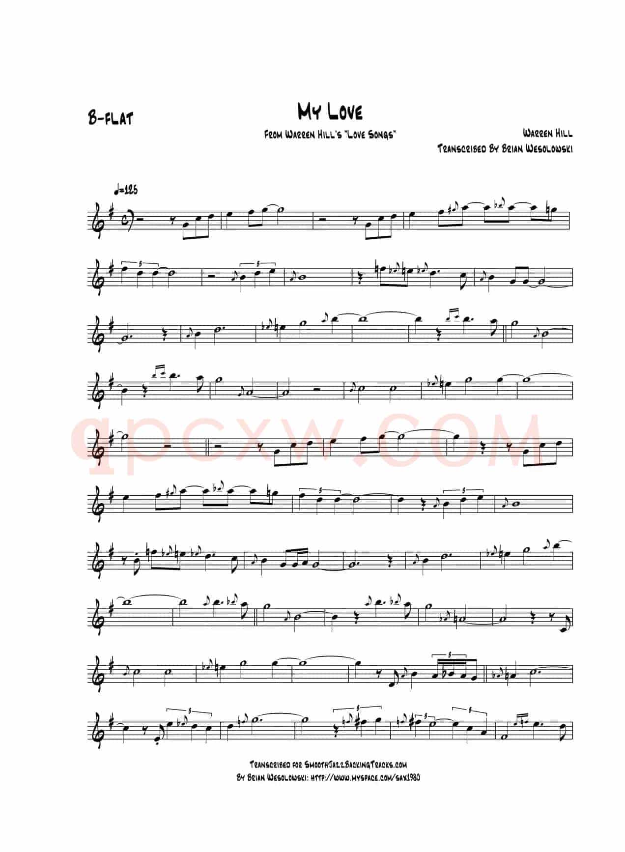 My Love（次中音萨克斯）