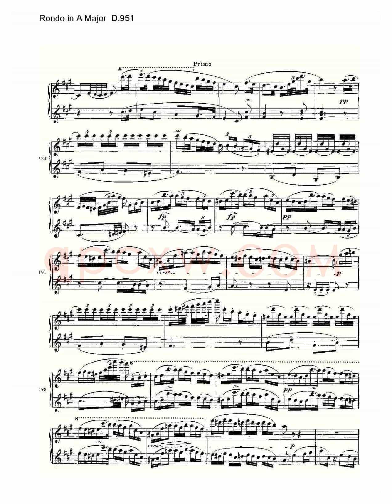 Rondo in A Major D.951(A大调回旋曲D.951)