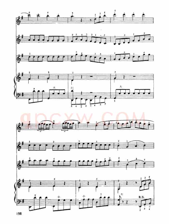 G大调弦乐小夜曲（第四乐章）（四重奏）