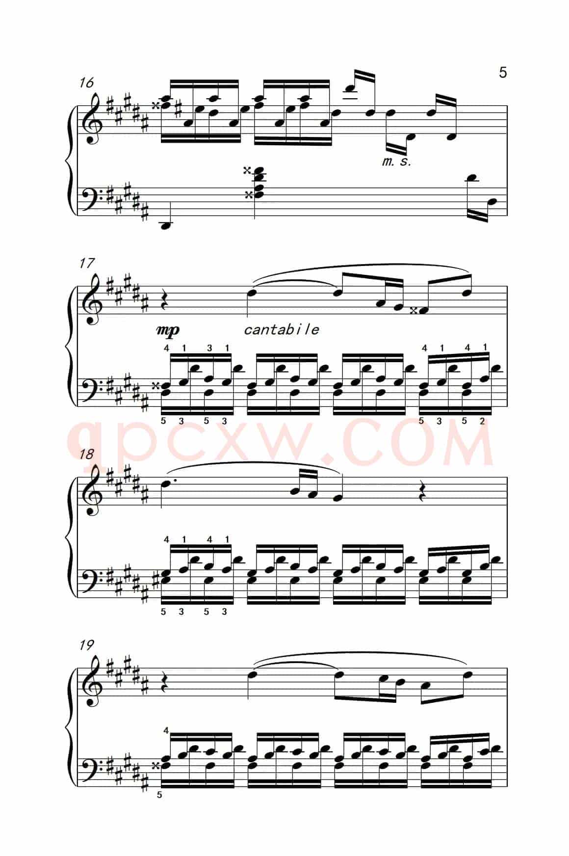 莫什科夫斯基 钢琴练习曲（第十五首）