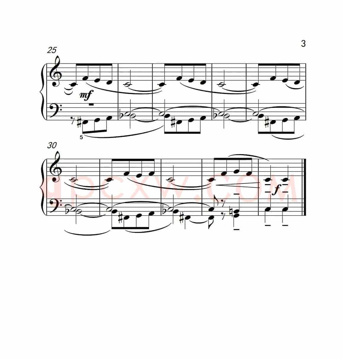 匈牙利歌曲 b（巴托克 小宇宙 钢琴教程 3）