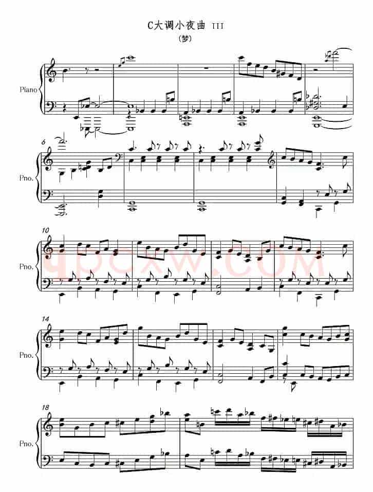 C大调小夜曲 III（梦）