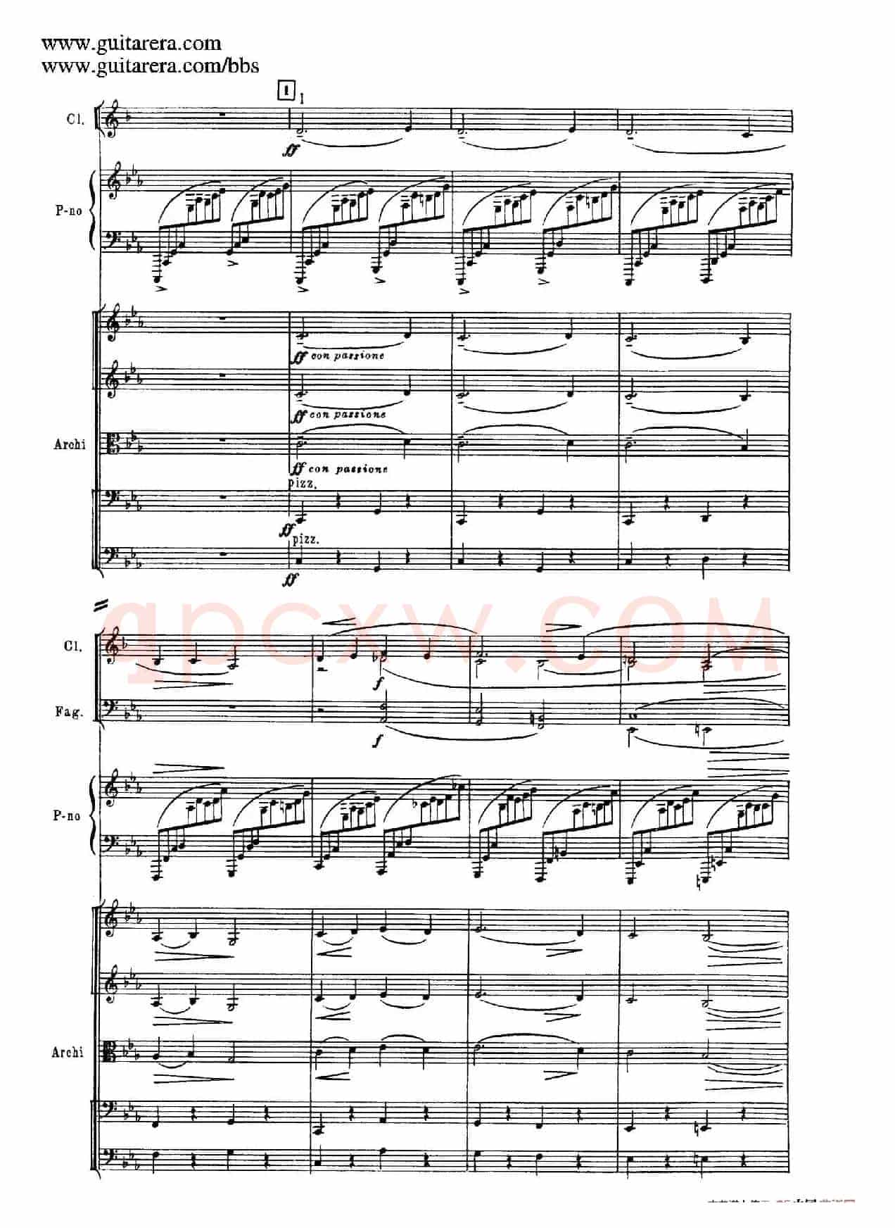 c小调第二钢琴协奏曲 Op.18（第一乐章总谱·P1——9）