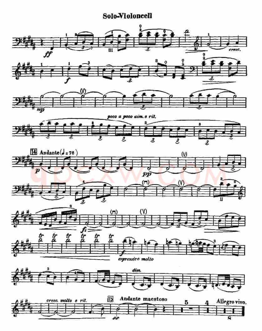 Dvorak - Cello Concerto（德沃夏克-大提琴协奏曲 [大提琴谱]）