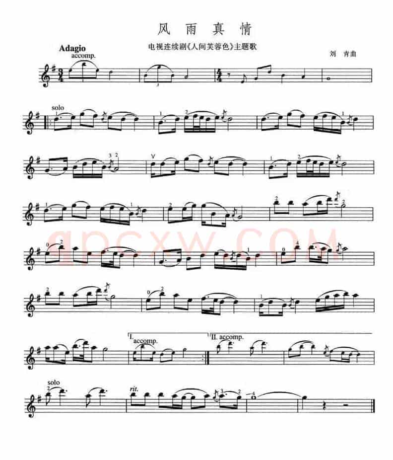 风雨真情（电视剧《人间芙蓉色》主题歌）