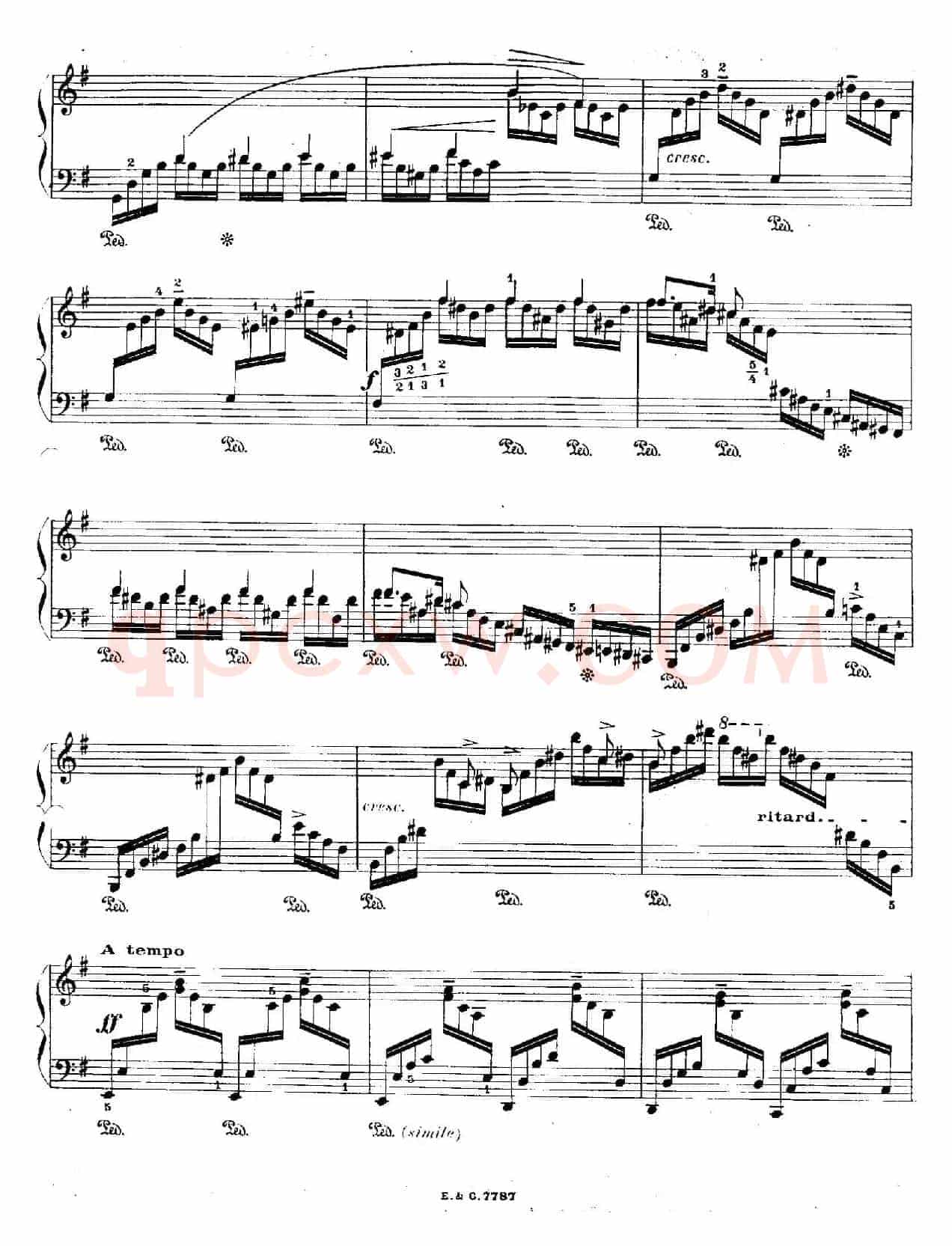 12 Etudes For The Left Hand Op.92 No.4(12首为左手而作的钢琴练习曲)