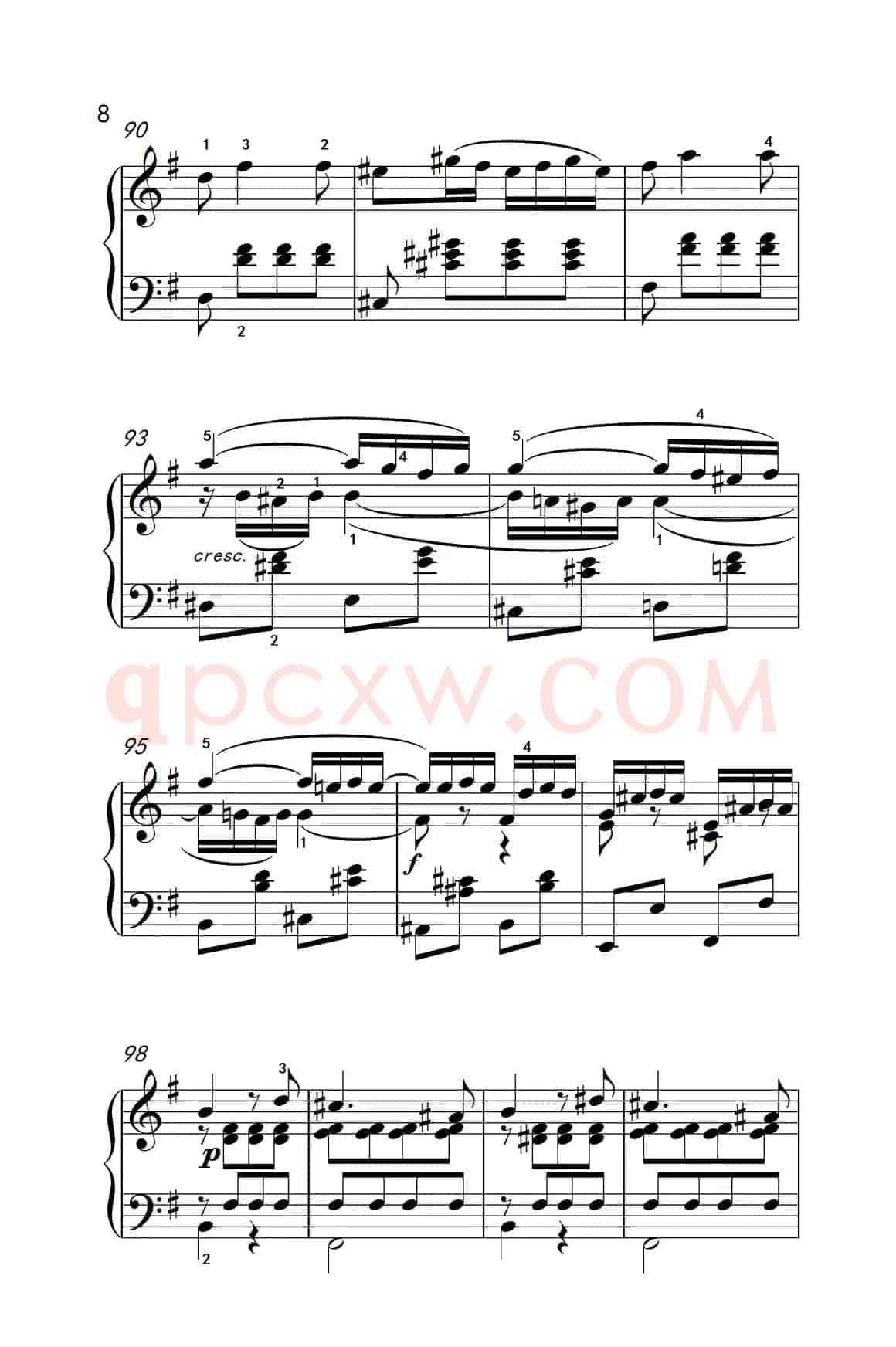 第九级2.G大调奏鸣曲 第一乐章 Op.31 No.1（中央音乐学院 钢琴（业余）考级教程 7-9级）