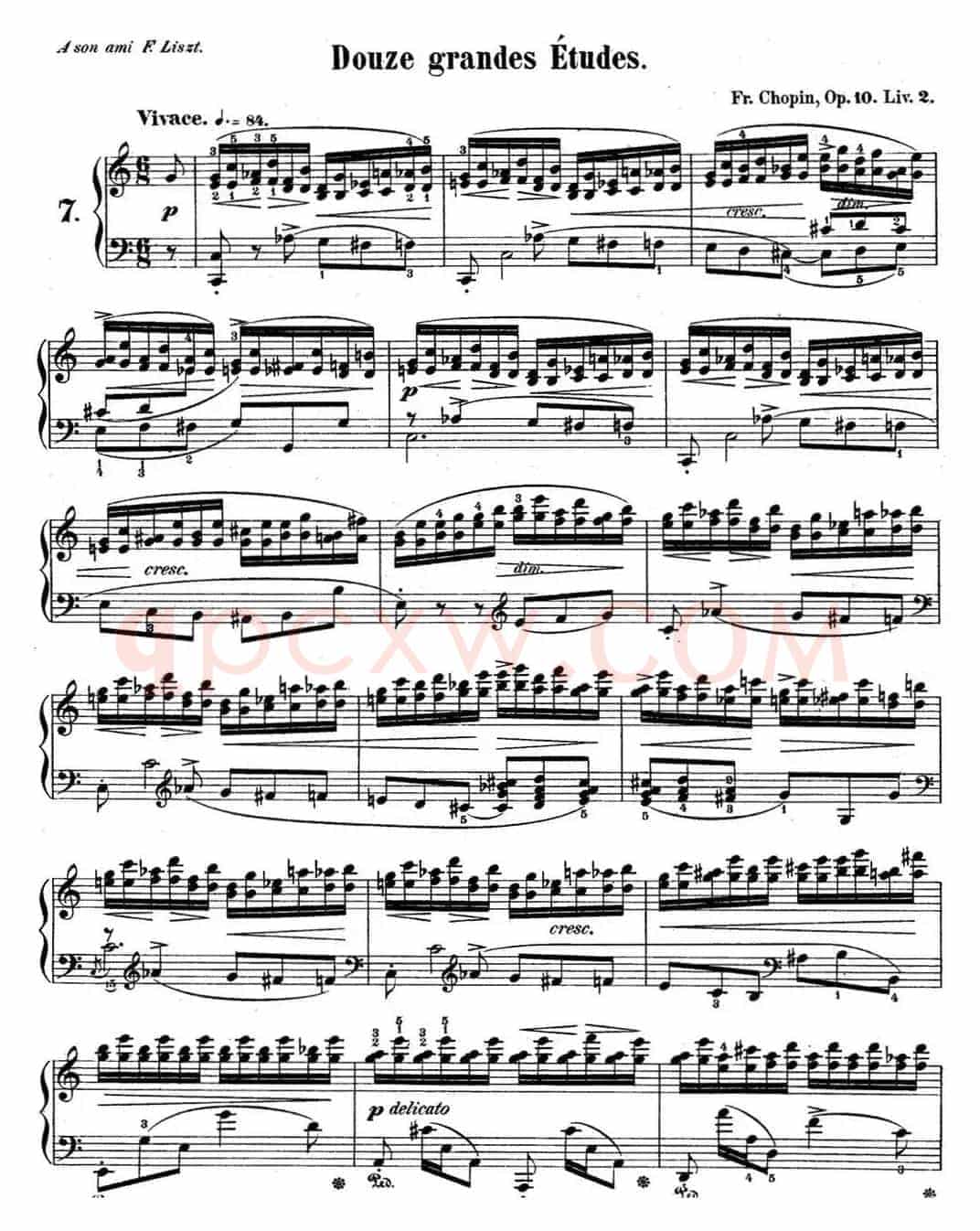 肖邦练习曲7 Op.10 No.7 C大调 C major