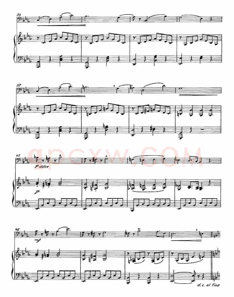 根据朱塞佩·孔科涅作品改编的四首旋律练习曲（长号+钢琴伴奏）