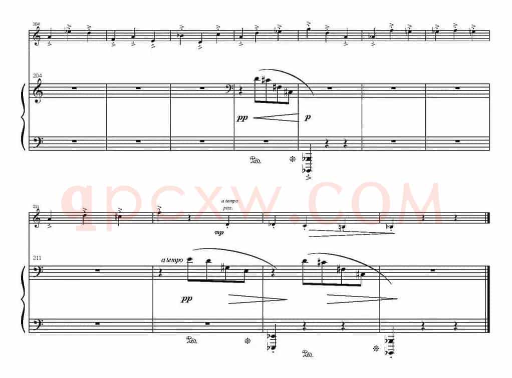 Sonata Poema aenigmaticum（小提琴+钢琴伴奏、2nd movement）