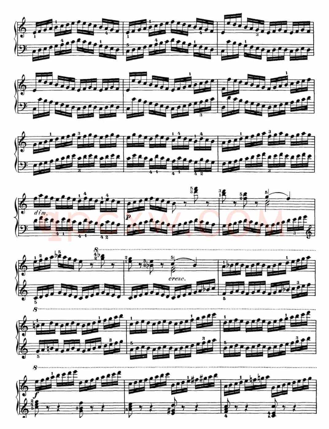 50首车尔尼Op.740钢琴手指灵巧技术练习曲（NO.1）