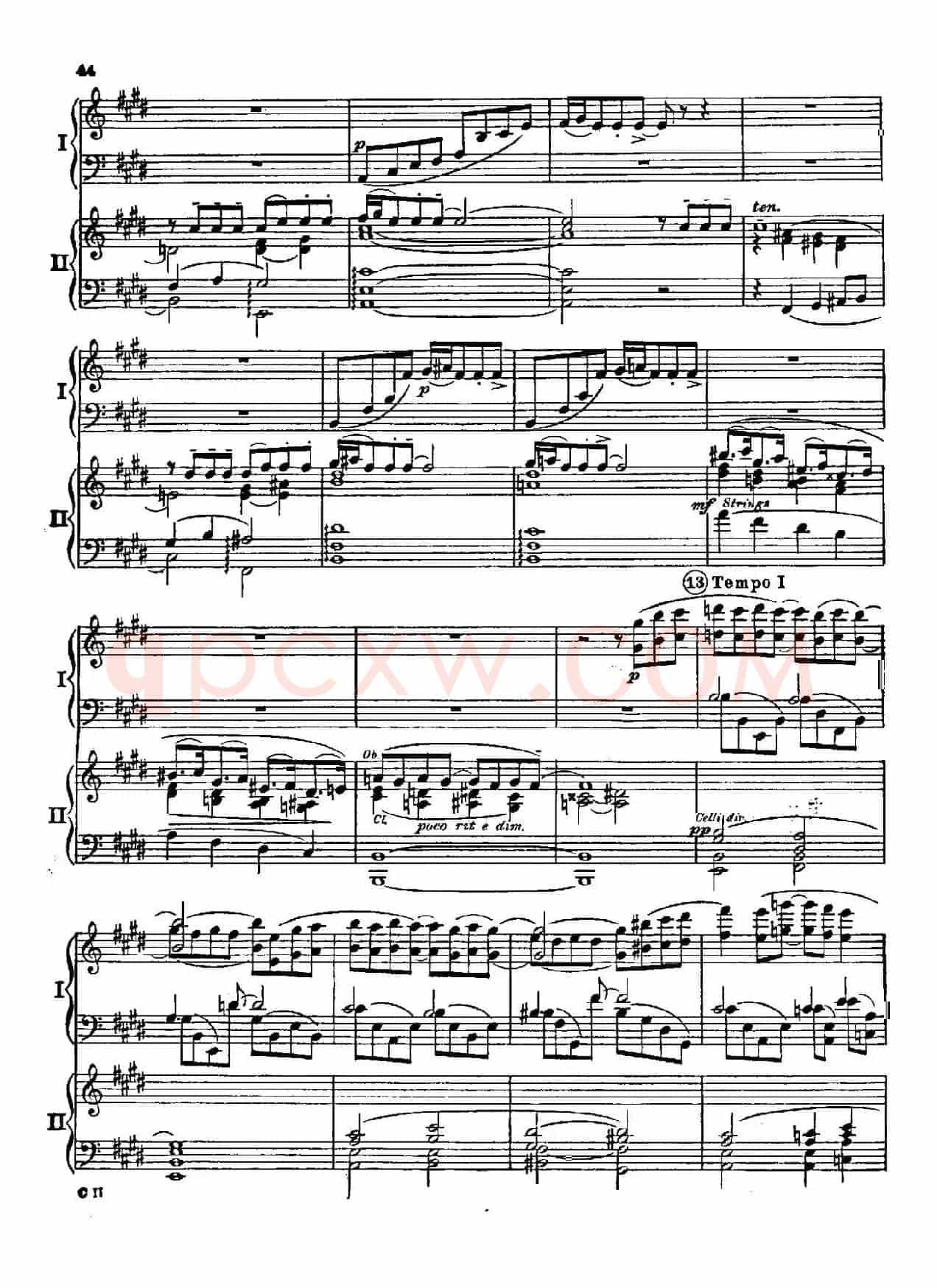 F大调爵士钢琴协奏曲（美版双钢琴原谱 P41—50）