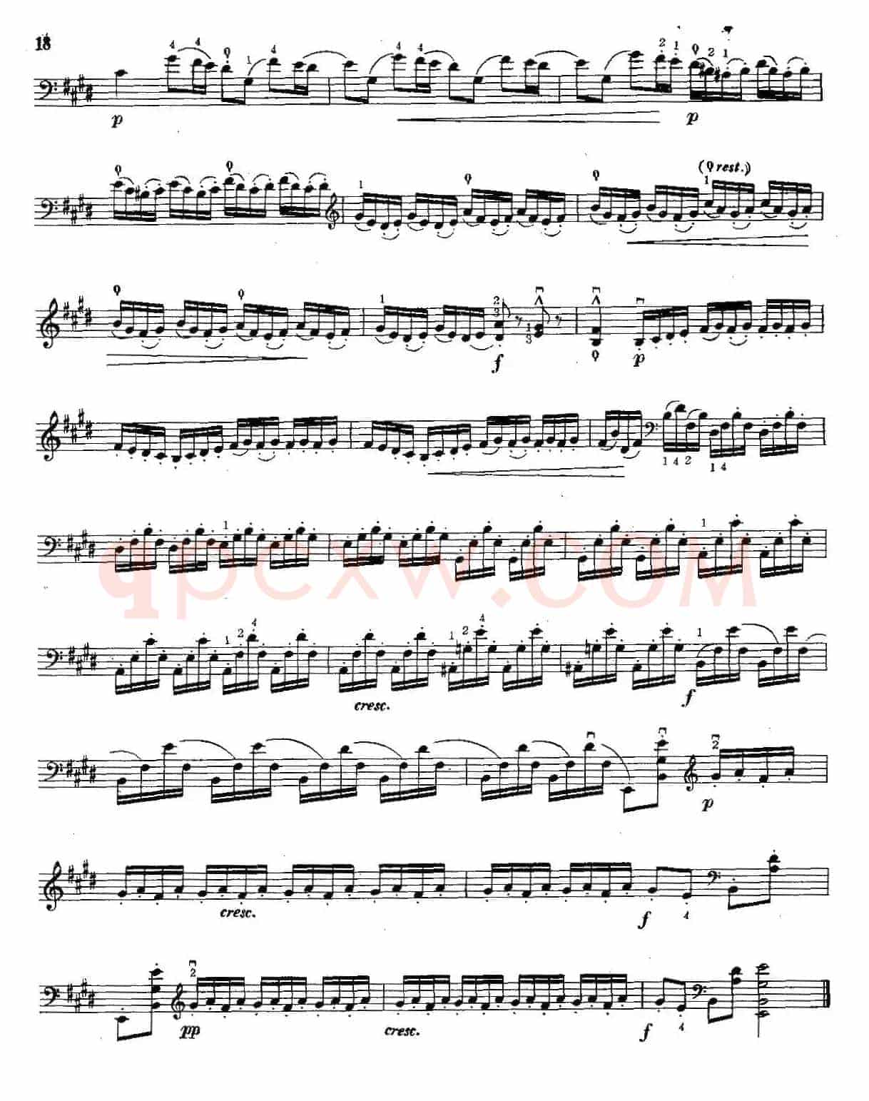 E大调奏鸣曲（大提琴）