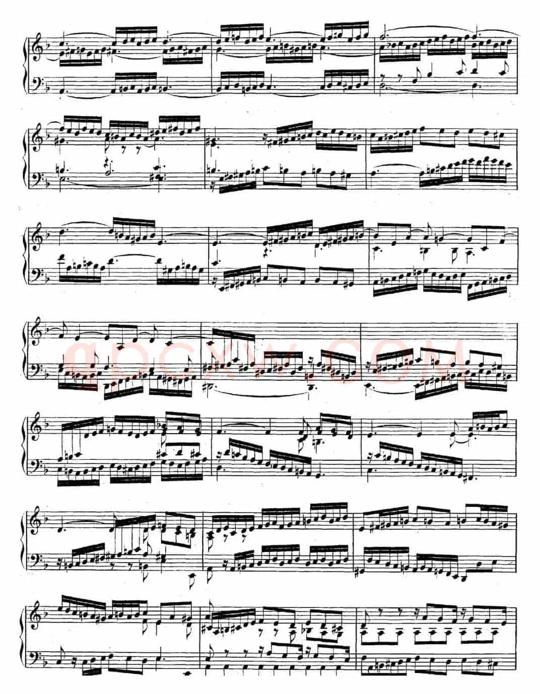 英国组曲No.6 巴赫 d小调 6th Suite BWV 811