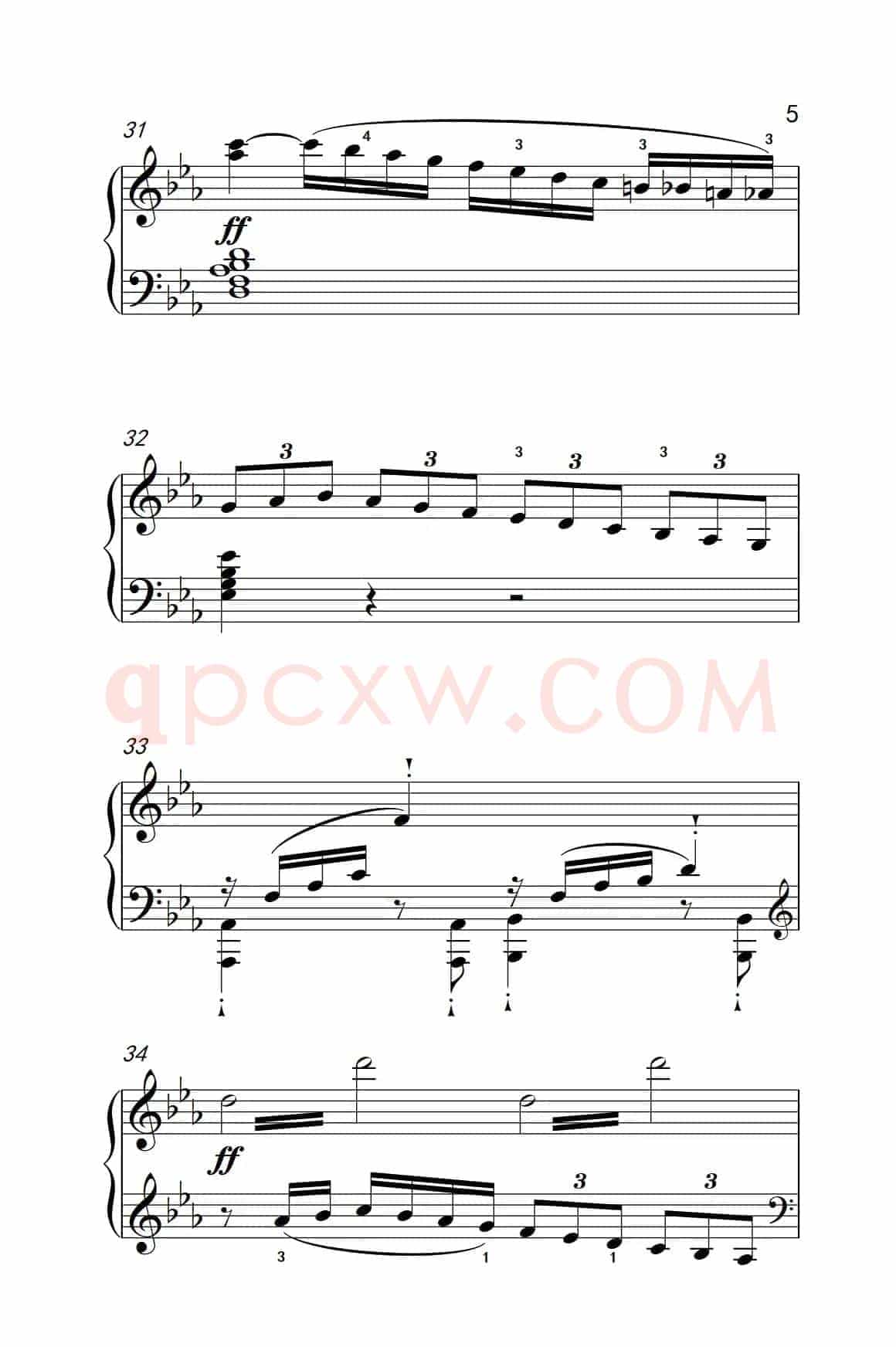 奏鸣曲 Opus 10 Nr.1 第三乐章（贝多芬奏鸣曲集 2）