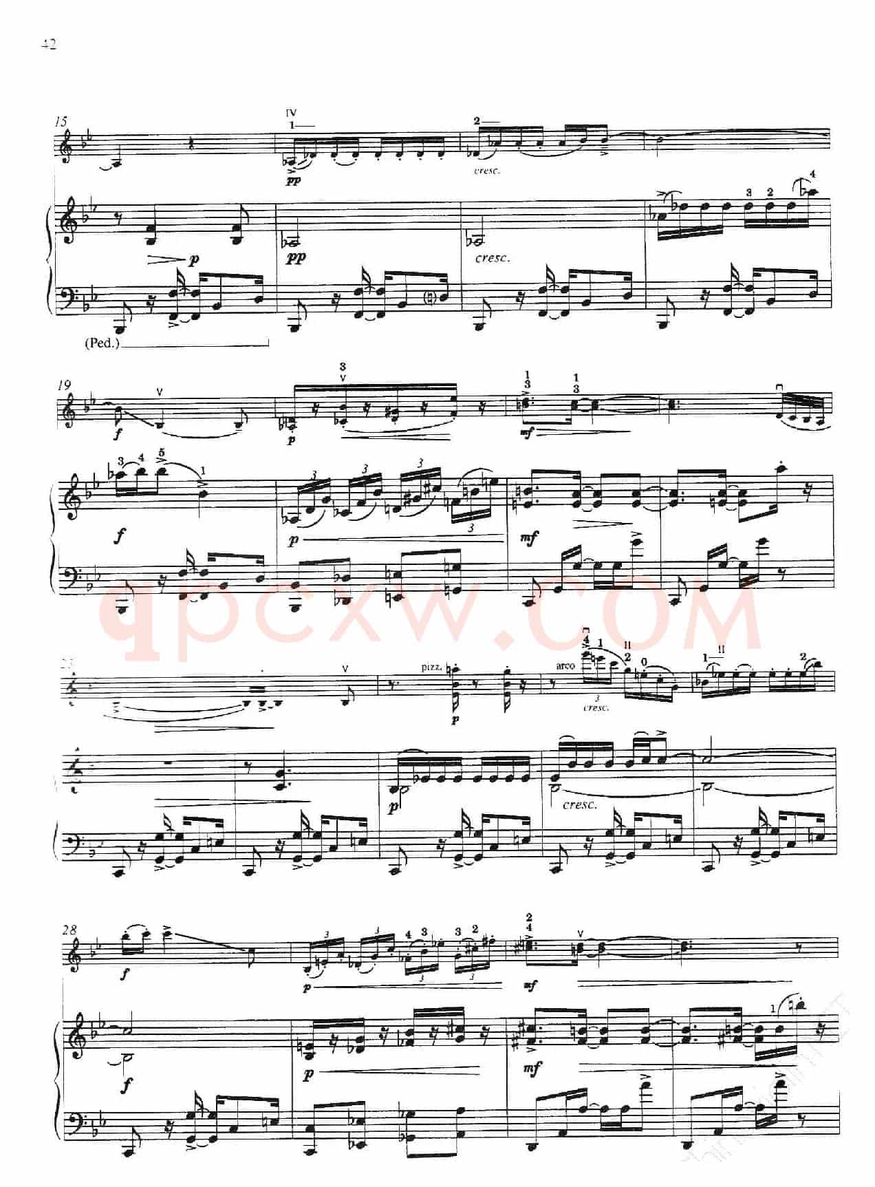 Three Preludes for Piano·Ⅰ（为钢琴而作的三首前奏曲·Ⅰ）（小提琴+钢琴伴奏）