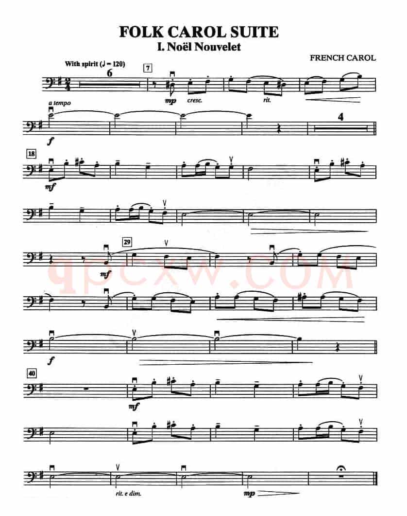 FOLK CAROL SUITE（大提琴分谱）