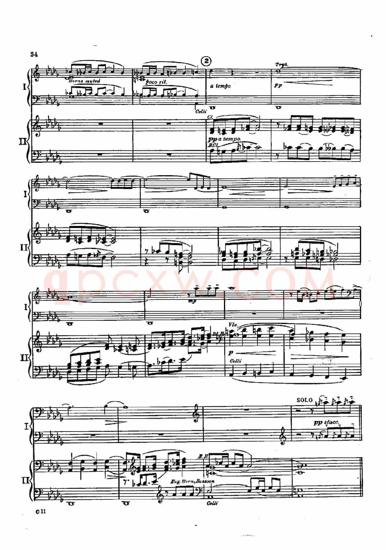 F大调爵士钢琴协奏曲（美版双钢琴原谱 P31—40）