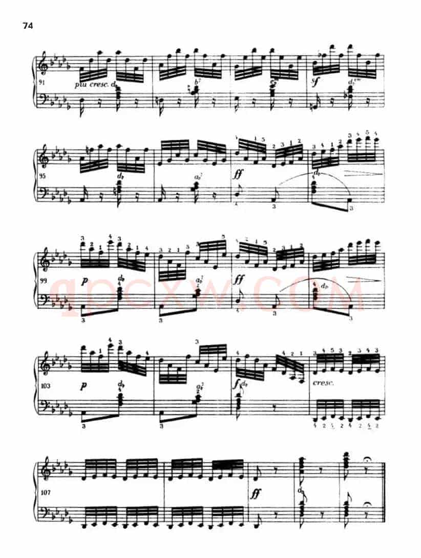《车尔尼手风琴练习曲集》第Ⅲ册（P52—74）