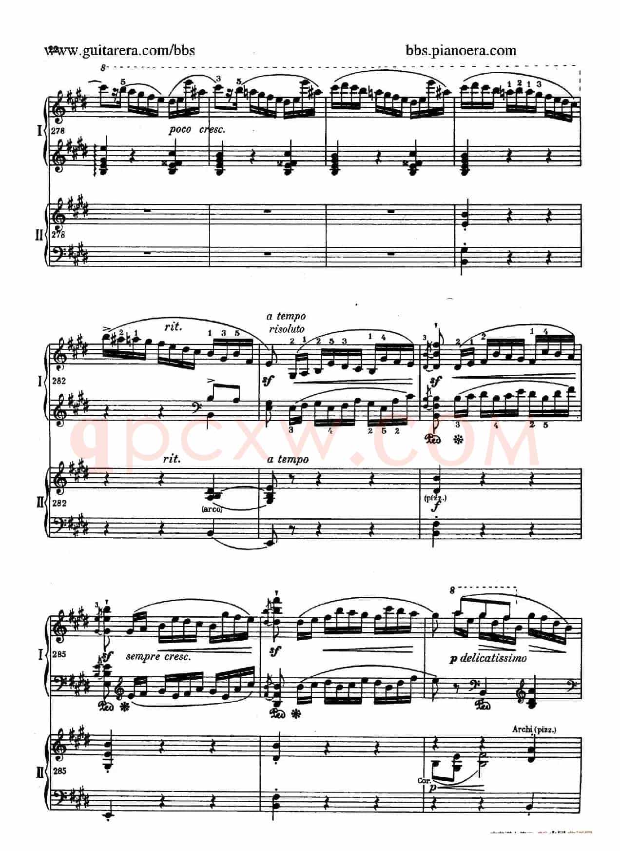 e小调第一钢琴协奏曲 Op.11(双钢琴版·第一乐章)