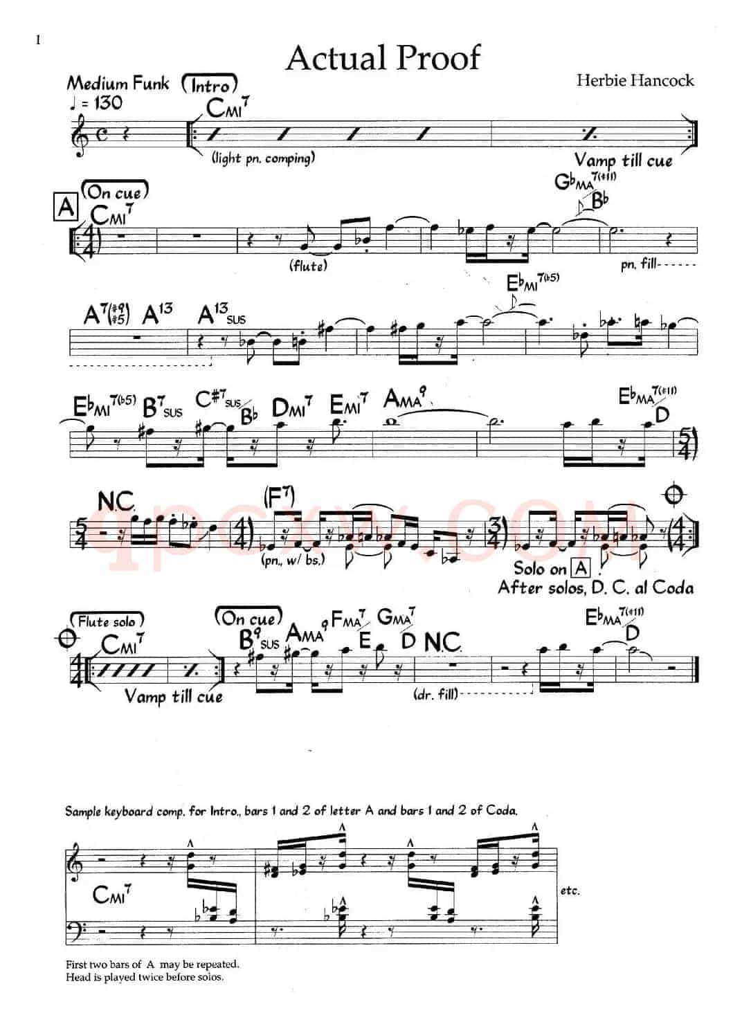 Actual Proof（爵士钢琴曲）