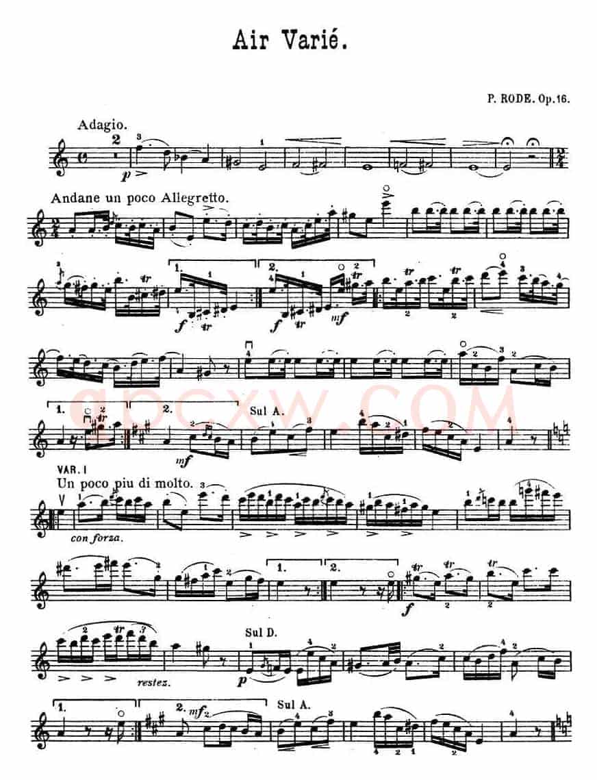 Air Varie Op.16