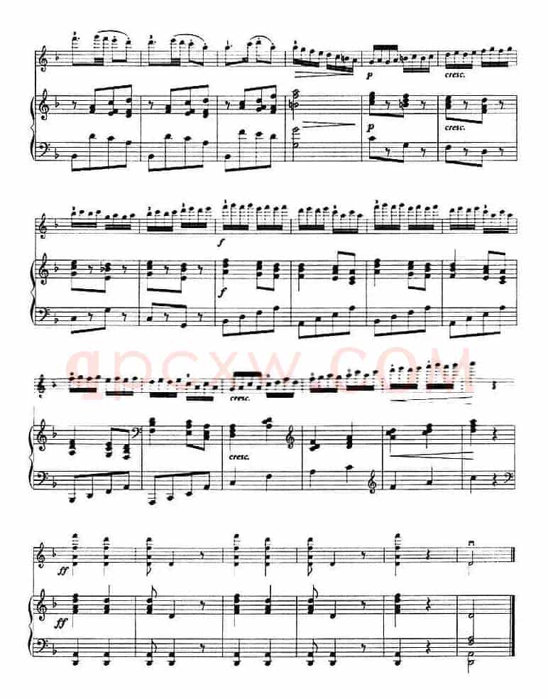 第一回旋曲(Rondo No.1、小提琴+钢琴伴奏)