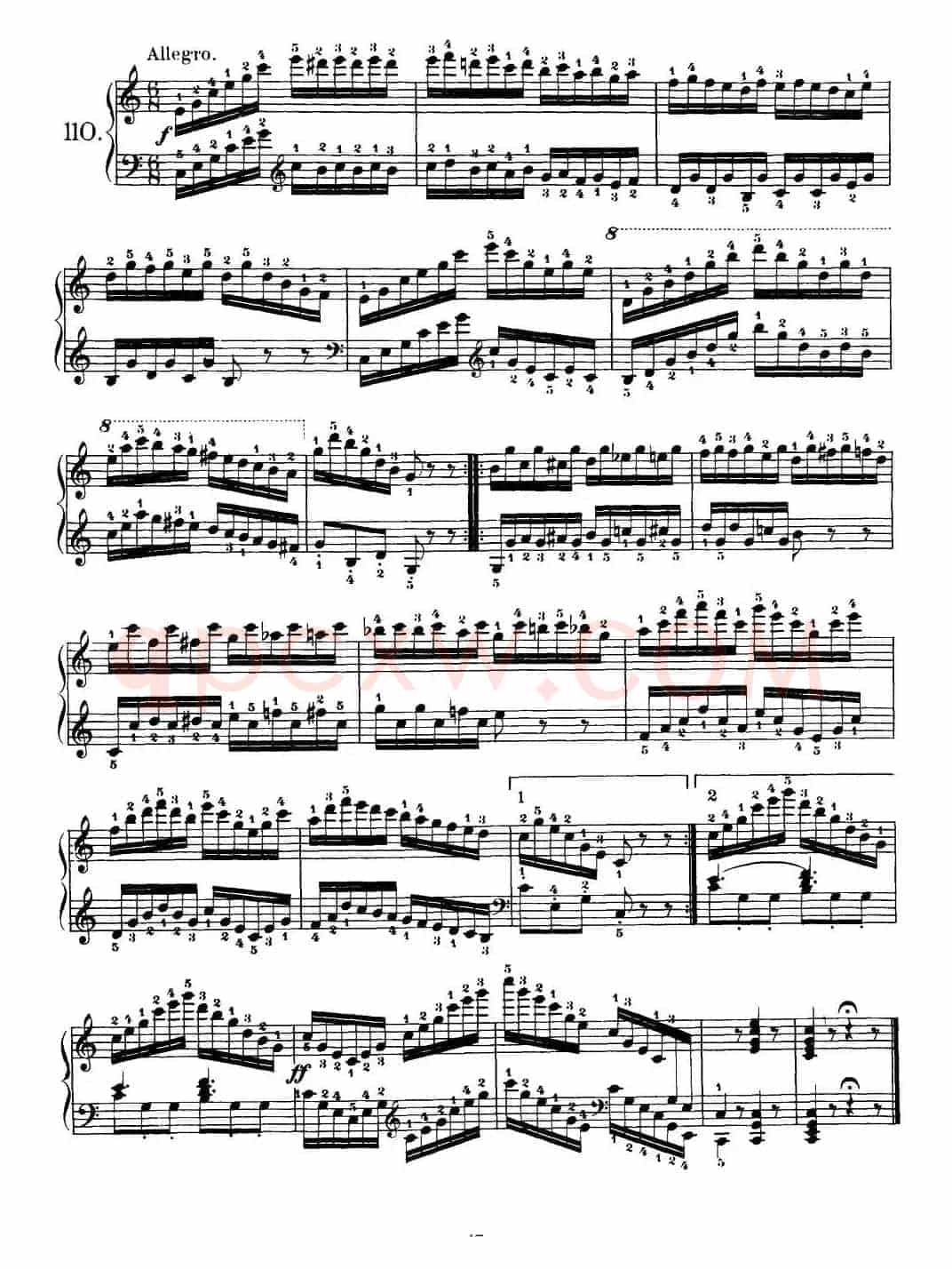 One Hundred and Ten Easy and Progressive Exercises Op.453(车尔尼110首简易练习曲 101——110)