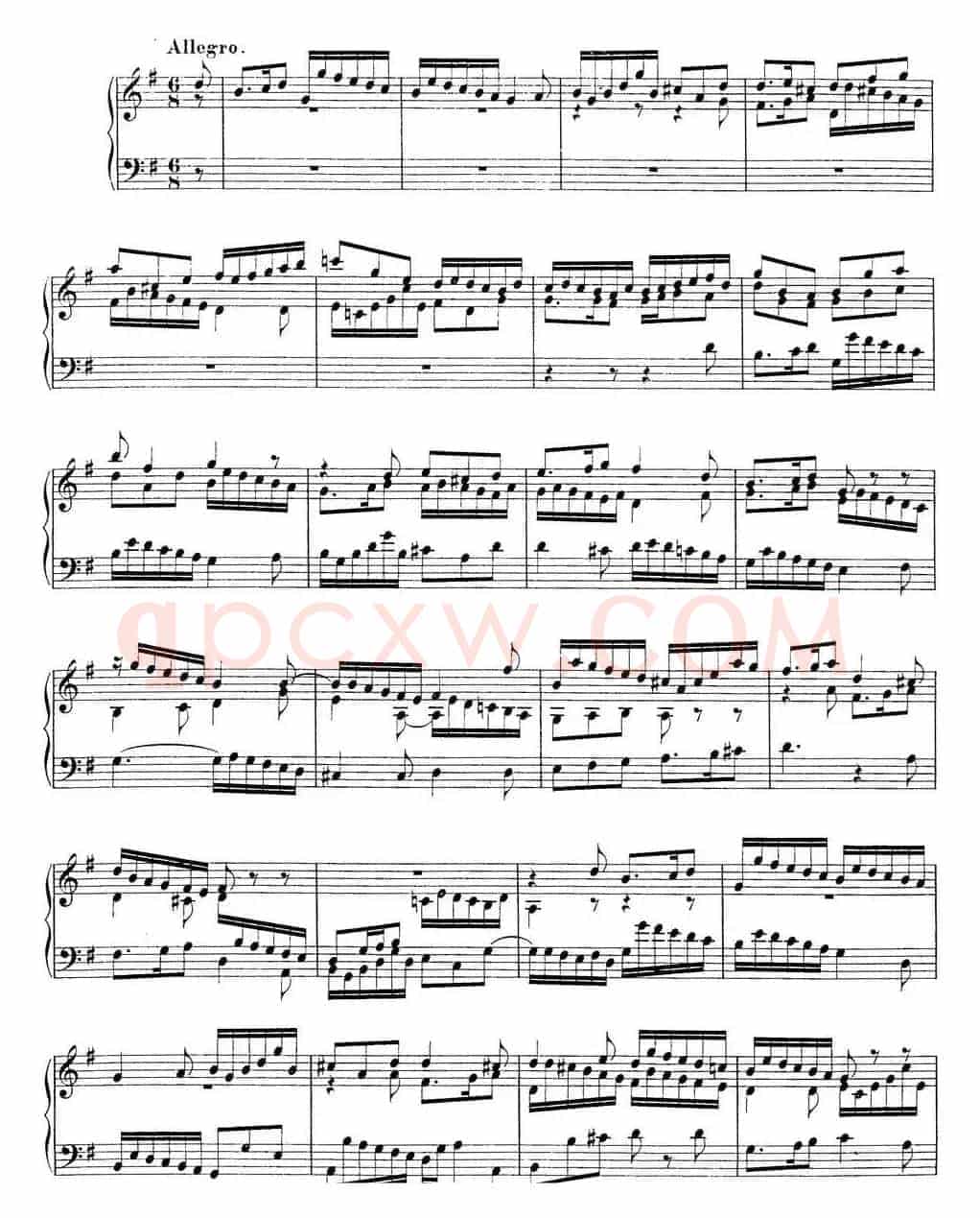 Toccata BWV 916(7首托卡塔·No.7 G大调)