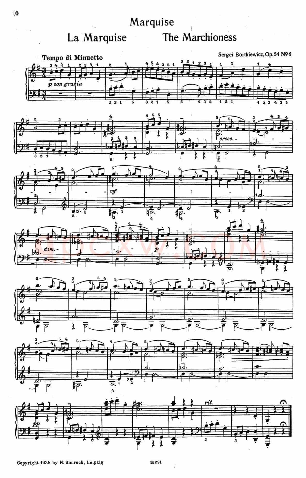 9首简易小品“玩偶” (9 Easy Pieces Op.54)(6)