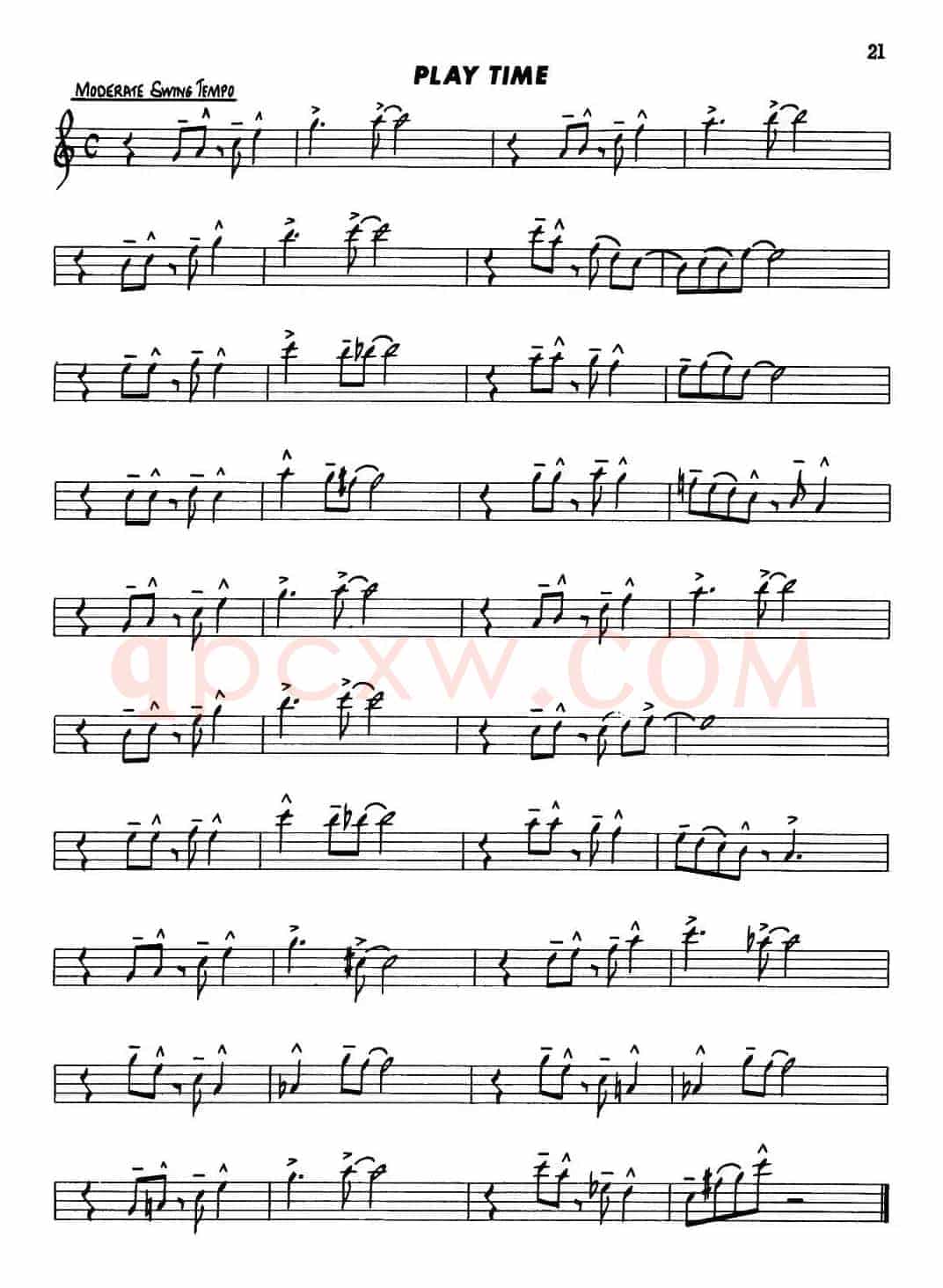 Basic Jazz Conception for saxophone（PLAY TIME）