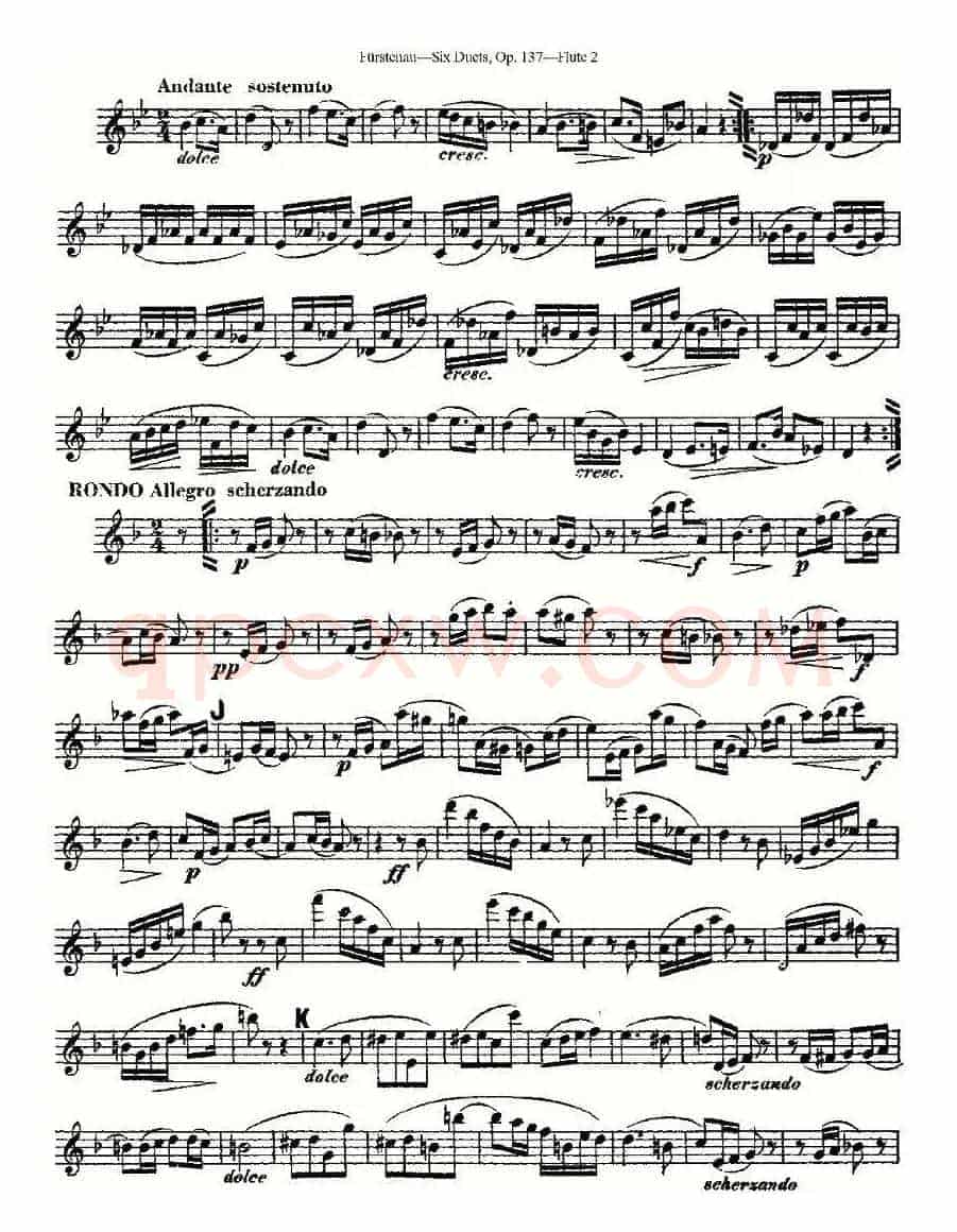 Six Duets, Op.137 之三（二重奏 六首作品 137号）