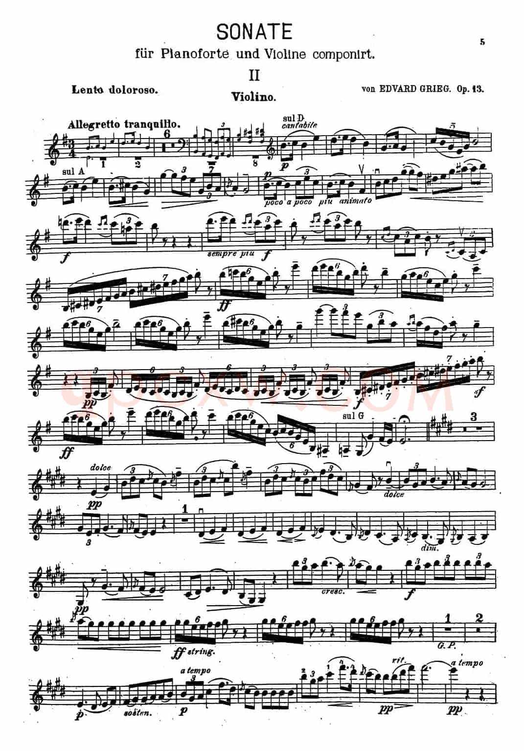 VIOLIN SONATA No.2 in G major（G大调第二小提琴奏鸣曲）（Ⅱ）