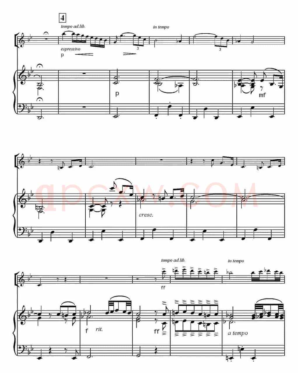 Adagio（G小调柔板、小提琴+钢琴伴奏）
