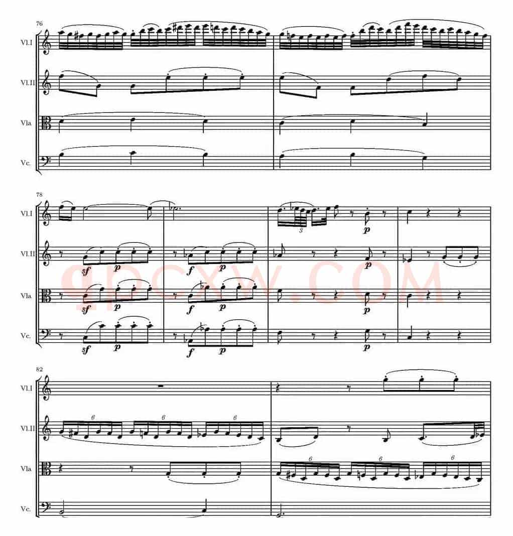 String Quartet KV.387（G大调弦乐四重奏）