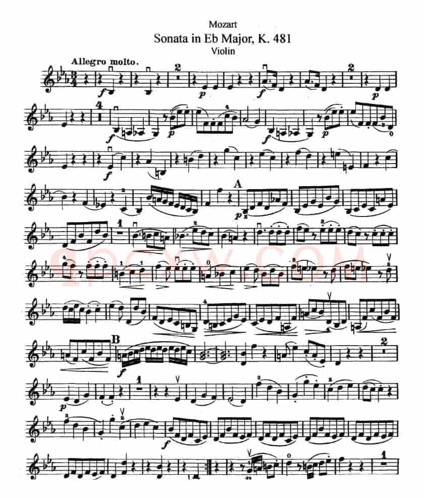 Sonata in Eb Major K.481